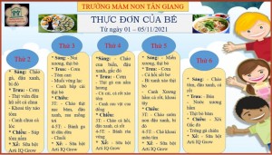 THỰC ĐƠN TUẦN 6 NĂM HỌC 2021 - 2022