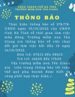 THÔNG BÁO THỜI GIAN LÀM VIỆC GIỜ MÙA ĐÔNG