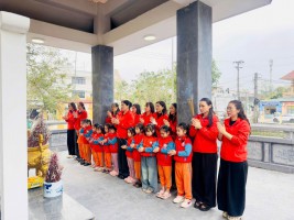 TRƯỜNG MẦM NON TÂN GIANG – LỄ THẮP HƯƠNG TRI ÂN TẠI ĐÀI TƯỞNG NIỆM CÁC ANH HÙNG LIỆT SỸ NHÂN NGÀY 22/12