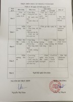 THỰC ĐƠN TUẦN 4 -THÁNG 9