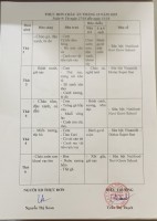 THỰC ĐƠN TUẦN 9 THÁNG 10