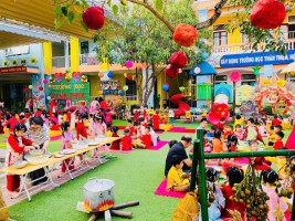 RỘN RÀNG NGÀY HỘI “BÉ VUI TẾT CỔ TRUYỀN”