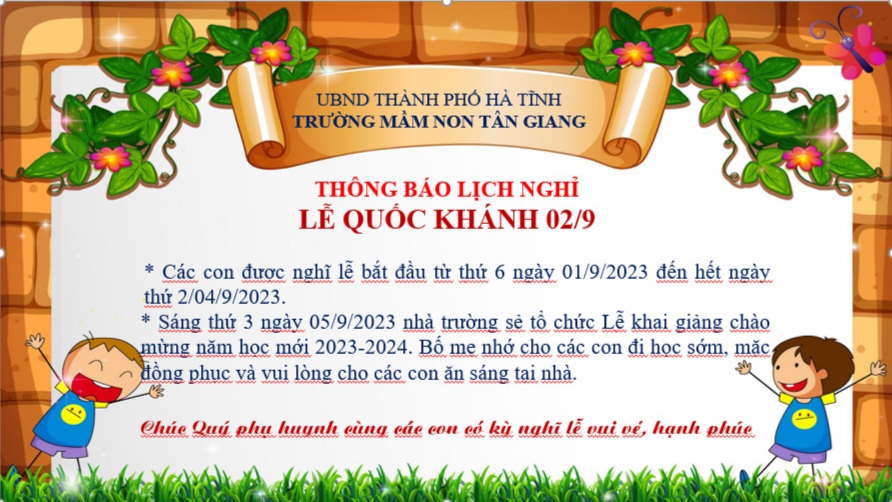 THÔNG BÁO LỊCH NGHỈ LỄ QUỐC KHÁNH 02/9