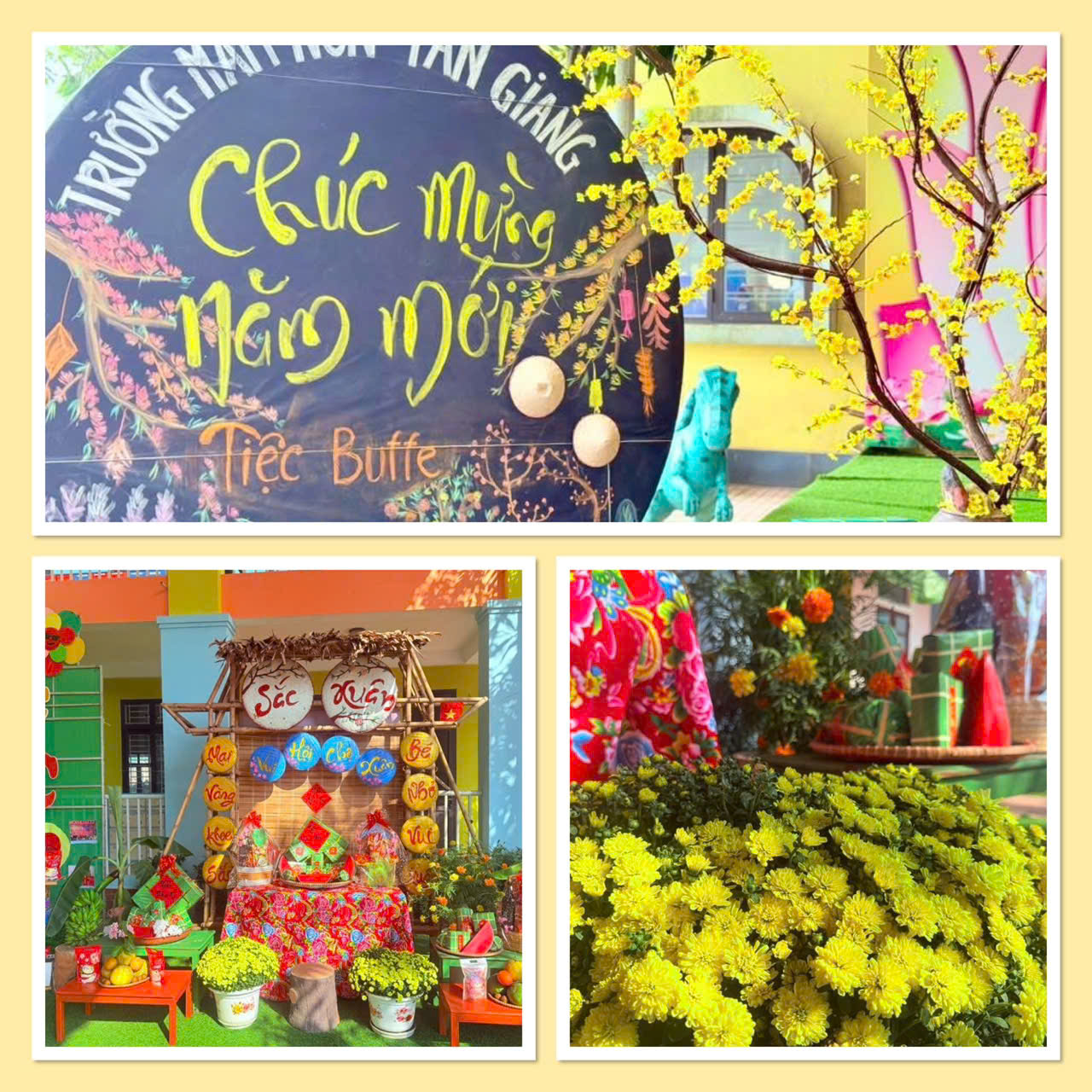 XUÂN ĐÃ VỀ TRONG TỪNG GÓC NHỎ CỦA TRƯỜNG MẦM NON TÂN GIANG