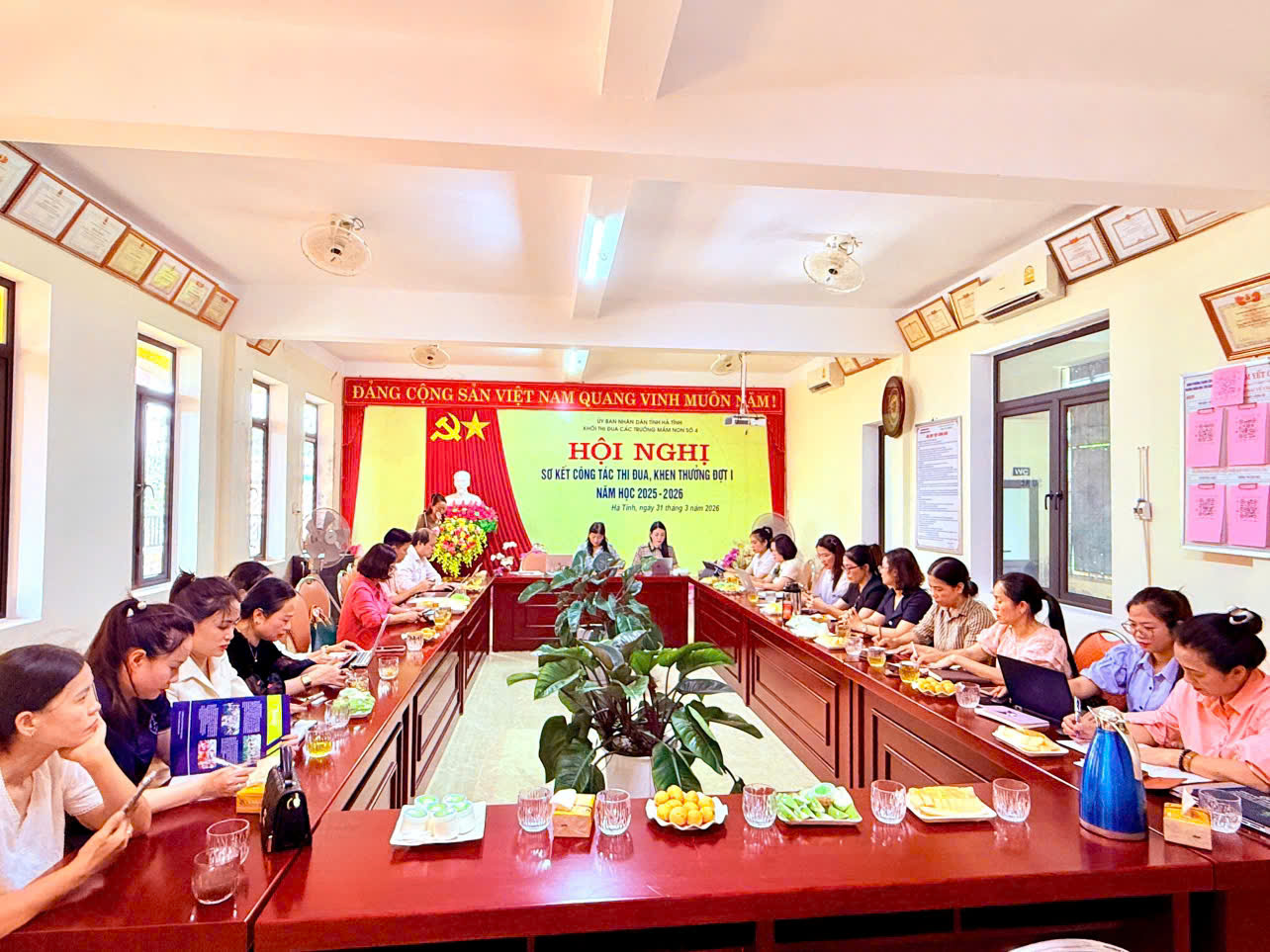 KHỐI THI ĐUA CÁC TRƯỜNG MẦM NON SỐ 4 - HỘI NGHỊ SƠ KẾT CÔNG TÁC THI ĐUA – KHEN THƯỞNG ĐỢT 1